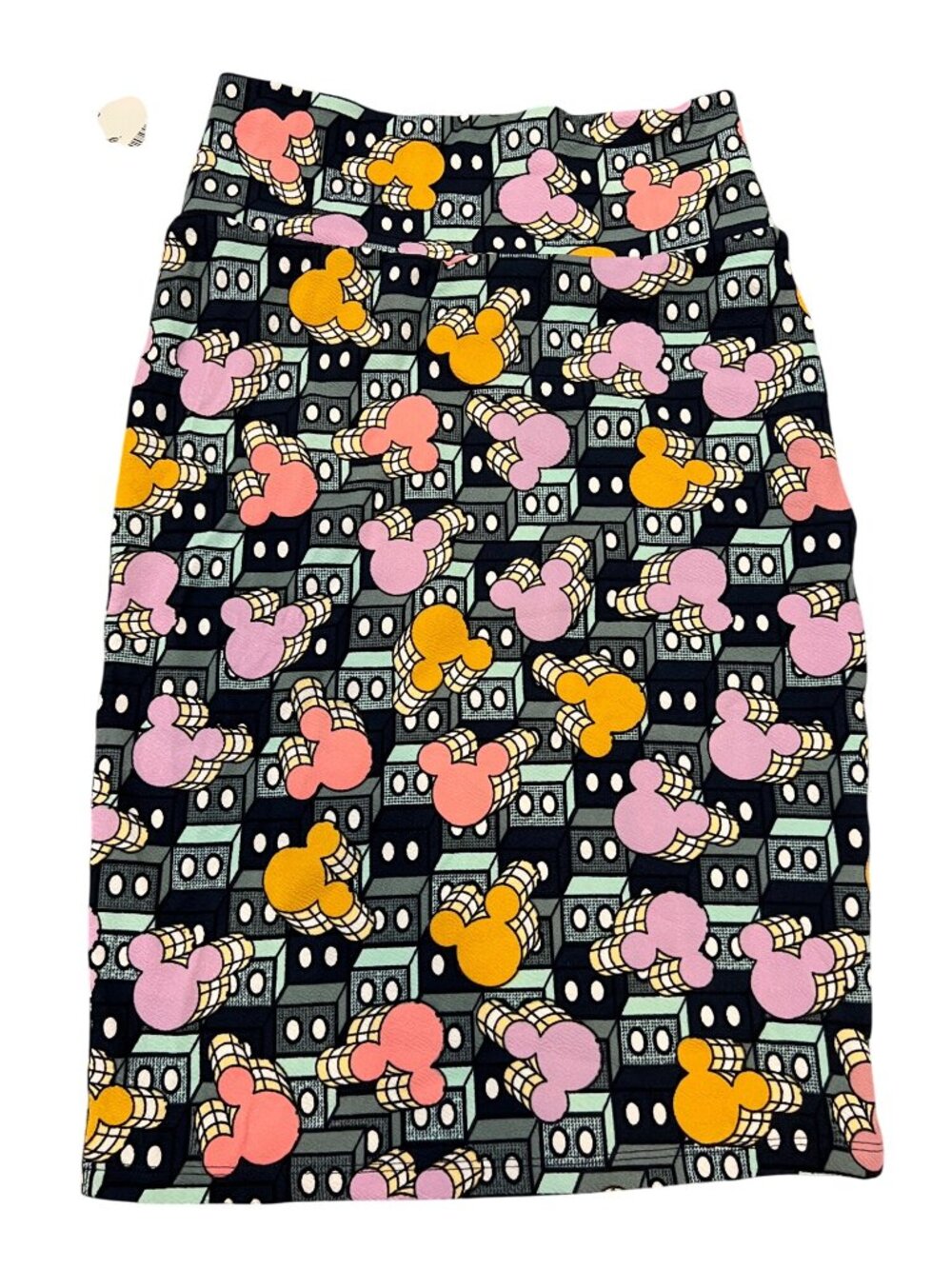 Disney LuLaRoe XS Pencil Skirt Mickey Mouse Retro Print Colorful & Playful Desig